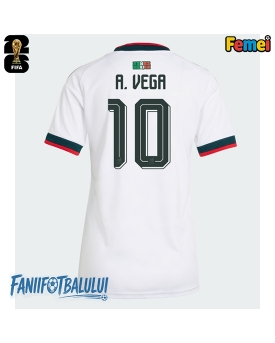 Mexic Alexis Vega #10 Echipament de Fotbal Replică Mondial 2026 Femei Deplasare